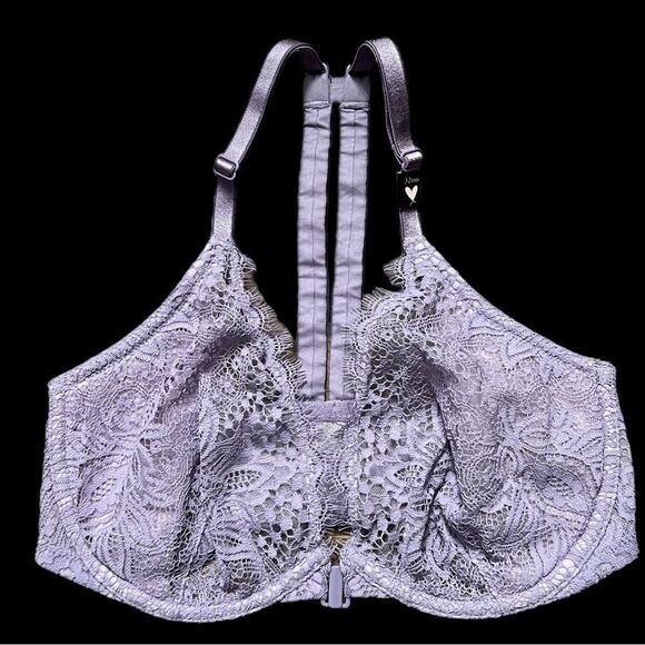 Victoria’s Secret very sexy unlined plunge Racerback bra lavender 32DD - Picture 3 of 4